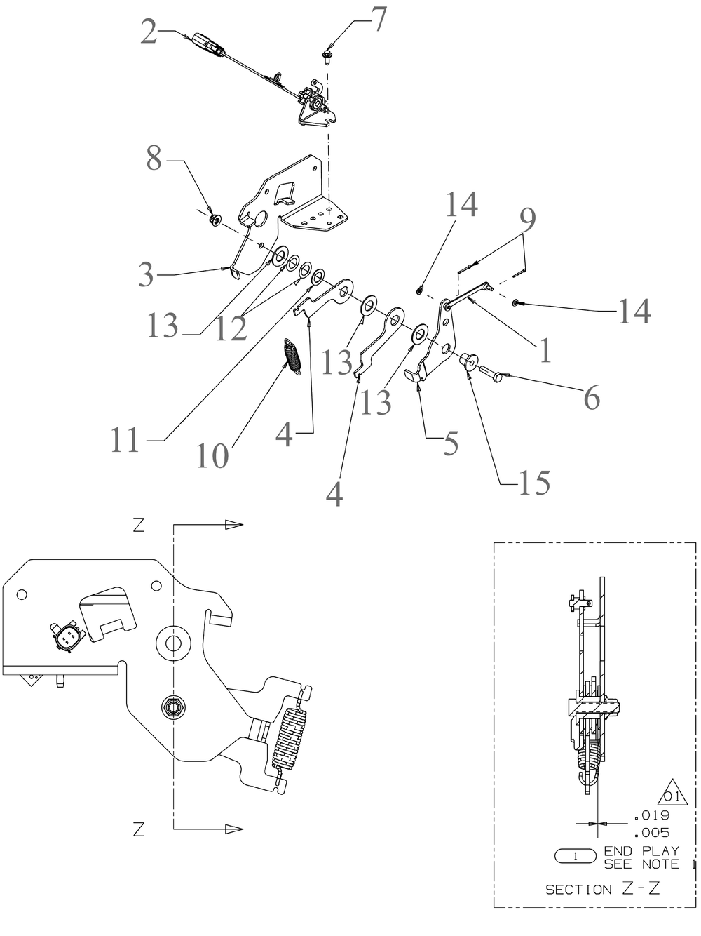 Lapbar Control (Rh) Diagram and Parts List for ZT1-42E (34BBA2CS710)(2022) Cub Cadet Lawn Tractor